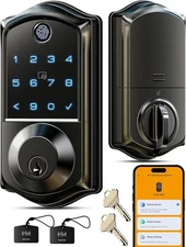 "Veise Smart Lock, Fingerprint Door Lock, 7-in-1 Keyless Entry Door Lock with ..