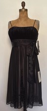 Y2K Empire Waist Slip Formal Dress Velvet Beaded Sheer Babydoll Whimsigoth SZ 6