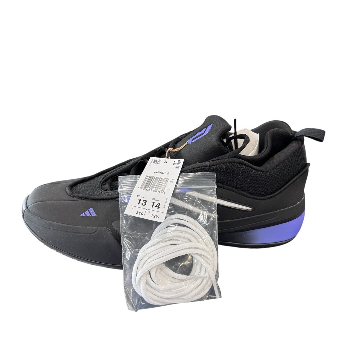 adidas Dame 9 Basketball Shoes Men's JI1938 Core Black White
