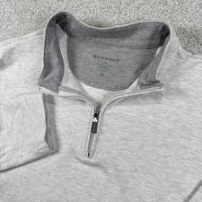 Mizzen And Main Sweater Mens XL Gray 1/4 Zip Pullover Golf Performance