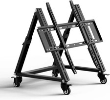 Low Height Mobile TV Stand, Low TV Stand with Wheel for 26-65 Inch TV, Hight Adj