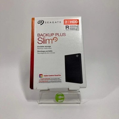New Seagate Backup plus Slim 2TB HDD Portable Storage 2R1AP7-573
