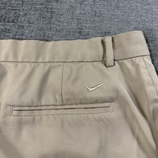 Nike Dri Fit Golf Shorts Men  s 38 Stretch Standard Fit Beige 10  Inseam