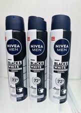 Nivea Men Black White INVISIBLE antiperspirant spray 3 x 150ml - FREE SHIP