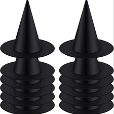 12Pcs Halloween Witch Hat Cap Hanging Witch Hat Costume Accessory for Halloween