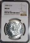 NGC MS-64 1904-O Morgan Silver Dollar, Cartwheeling Luster & Razor-Sharp!