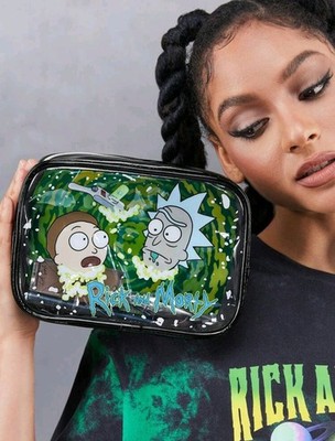 Rick and Morty X SHEIN Kosmetiktasche mit Zeichentrickfigur & Buchstabenaufdruck