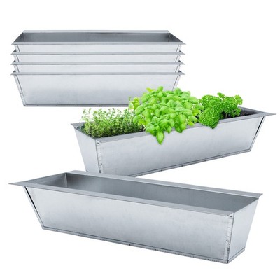 blumenkasten aus metall antik Chic Antique Pflanzenkasten auf Rädern ZINK Hochbeet mobil Barwagen
