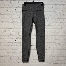 Lululemon Wunder Under Hi-Rise Tight Heathered Black Size 8 Luon Athletic Yoga