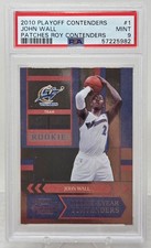 2010 Contenders Patches Roy JOHN WALL CARD Pop 6 PSA 9 MINT