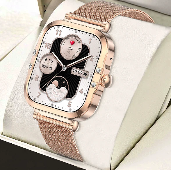 Valdus VL52 Pro Rose Gold Smart Watch-Fitness Tracker Bluetooth,Heart Rate,IP68