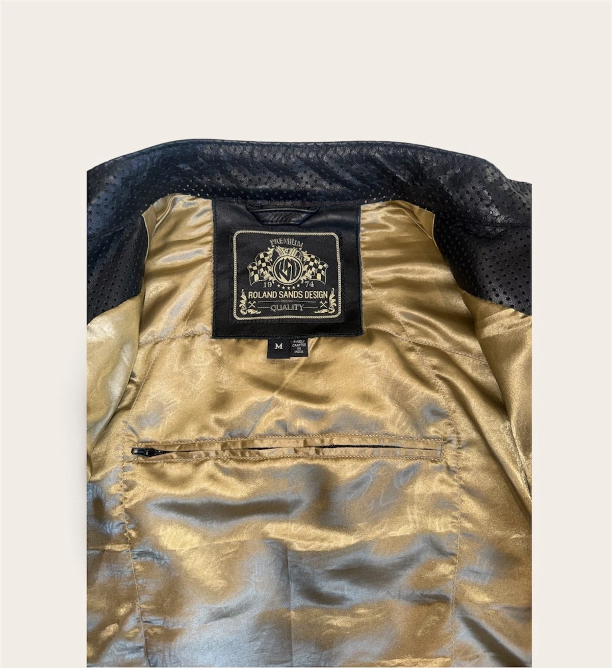 Roland Sands Design RSD Ronin 2015 Black Leather Motorcycle Jacket Men's M image 4