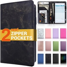 Server Book with 2 Zipper Pockets, Standard Version, Marble Black Gold 