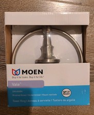 New MOEN Vale Towel Ring in Spot Resist Brushed Nickel DN4486BN