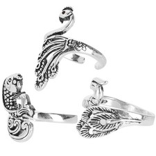 3Pcs Adjustable Knitting Loop Ring Crochet Loops Yarn Guide Finger Holder Sewing