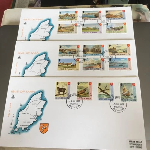 GB STAMPS RARE FIRST DAY COVER 1973 DEFINITIVES ISLE OF MAN