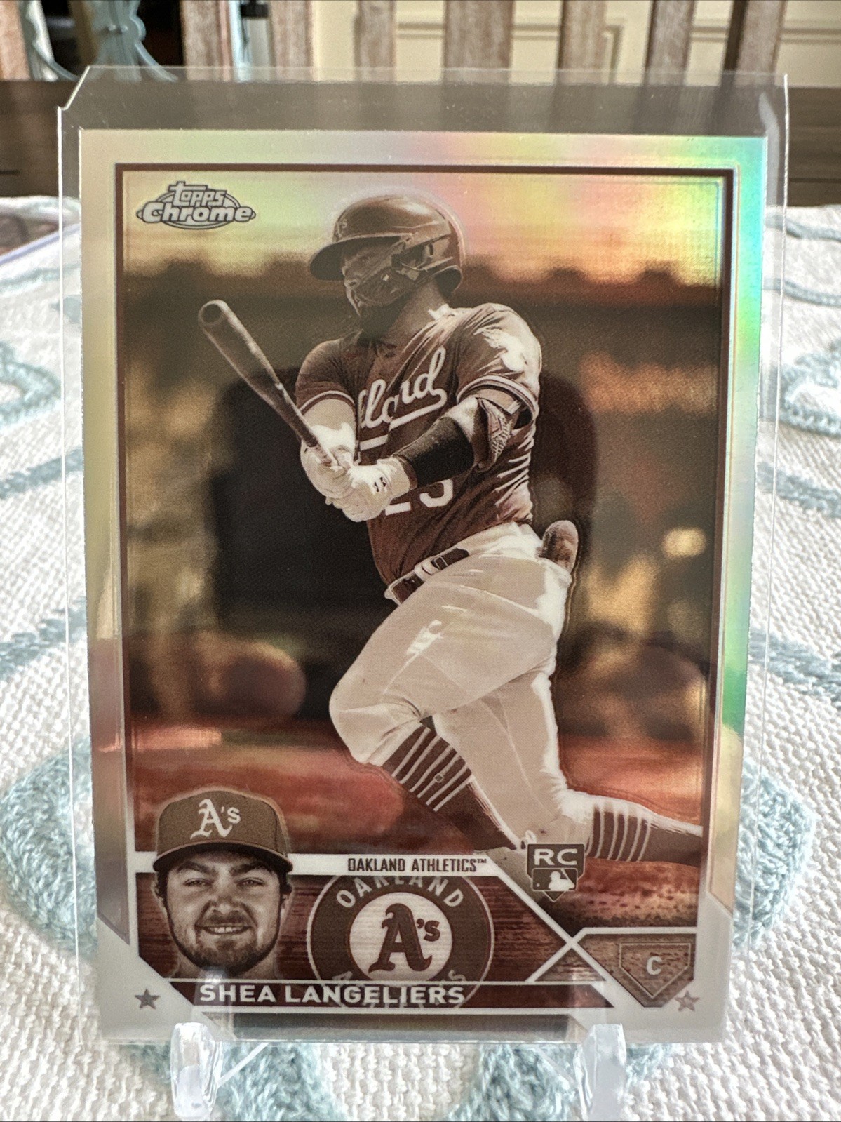 2023 Topps Chrome - Shea Langeliers #175 Sepia Refractor (RC)