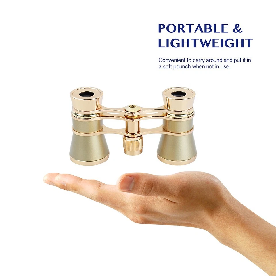 Opera Glasses 3X25 Theater Binoculars W/ Necklace Chain Compact for Women Adults - Image 3 of 4