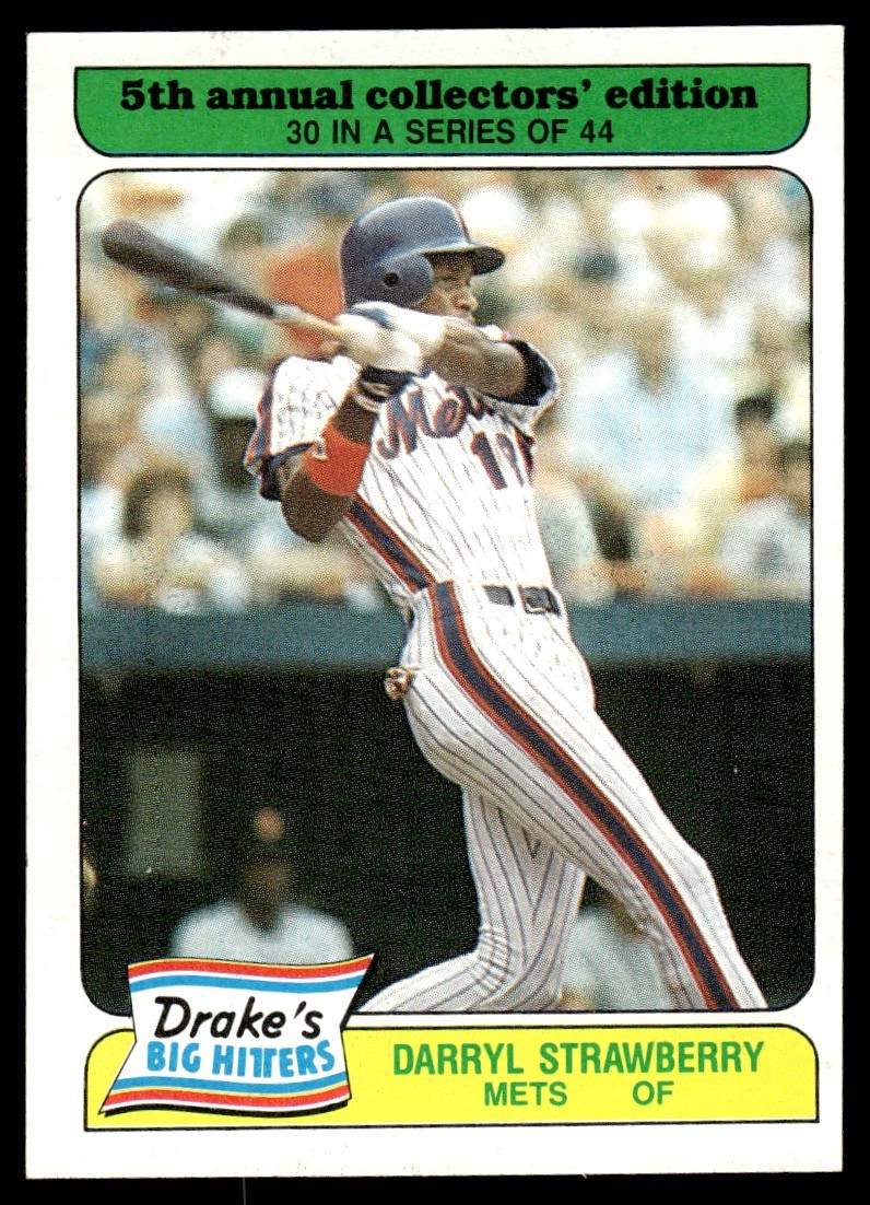 1985 Drake's Big Hitters Darryl Strawberry New York Mets #30
