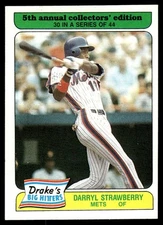 1985 Drake's Big Hitters Darryl Strawberry New York Mets #30