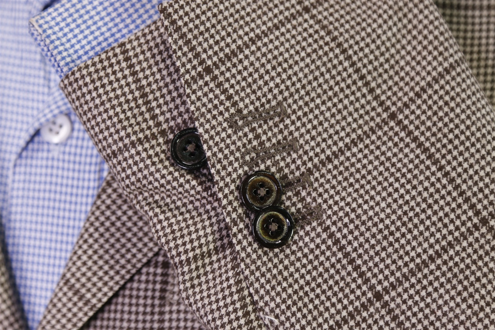 Massimo Dutti Brown Windowpane Unstructured Patch… - image 7