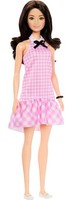 Barbie Fashionistas Puppe #224 Mit Welligen Schwarzen Haaren, Rosa Gingham-Kleid