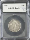 1929 Quarter Dollars Standing Liberty Quarter ICG VF Quality IDC Verified