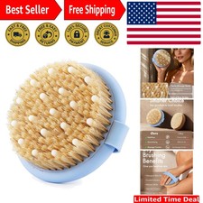 Dry Brushing Body Brush for Massage - Natural Boar Bristle Exfoliating Brush ...