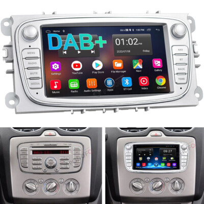 DAB+ 7'' Android Autoradio 2DIN GPS NAV WIFI BT Für Ford Focus II MK2 C-MAX S-MAX
