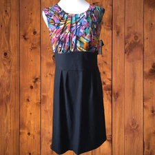 AB STUDIO WOMEN'S SIZE 8 MULTICOLORED SLEEVELESS SHEATH DRESS NEW