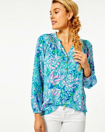 Lilly Pulitzer NWT Elsa Silk Top In 