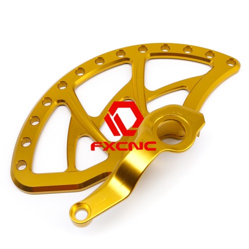 CNC Motorcycle Front Brake Disc Rotor Guard For Surron Ultra Bee Billet Gold - Picture 6 of 9