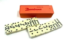 Dominos MINI Classic Set of 28 Double Six Domino Tile With Plastic Case