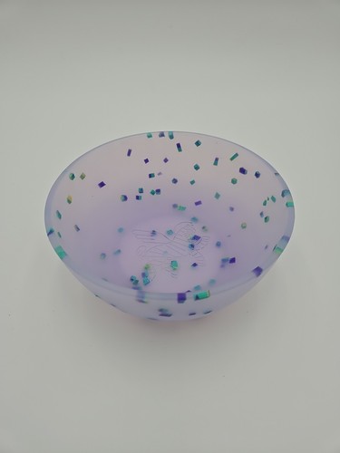 Magischer Löffel Zebracorn lila Konfetti Silikon Müslischale 6 cm - Bild 1 von 4