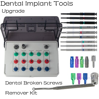 Universal Implant Surgical Abutment Broken Remover Kit Claw Reverse Drills Guide