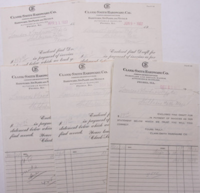 1927 Lamson Goodnow Clark Smith Hardware Co Peoria IL Ephemera L316D