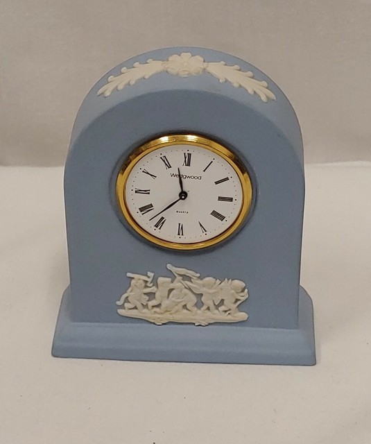Wedgewood Jasperware Blue Small Table Clock eBay