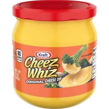 Cheez Whiz Original Cheese Dip, 15 oz Jar Free Shipping USA !!!