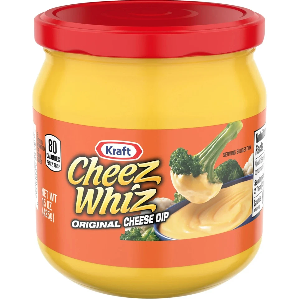 Cheez Whiz Original Cheese Dip, 15 oz Jar Free Shipping USA !!!