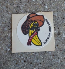 RARE Vintage Matte Bandito Banana Scratch & Sniff Sticker - CTP brand