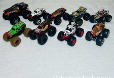 Monster Jam Trucks Lot of 10 Mixed Sizes Grave Digger Fire Starter Zombie Max-D