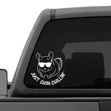 Just Chin-Chillin' - Signage Cafe White Vinyl Decal Car Truck Windows