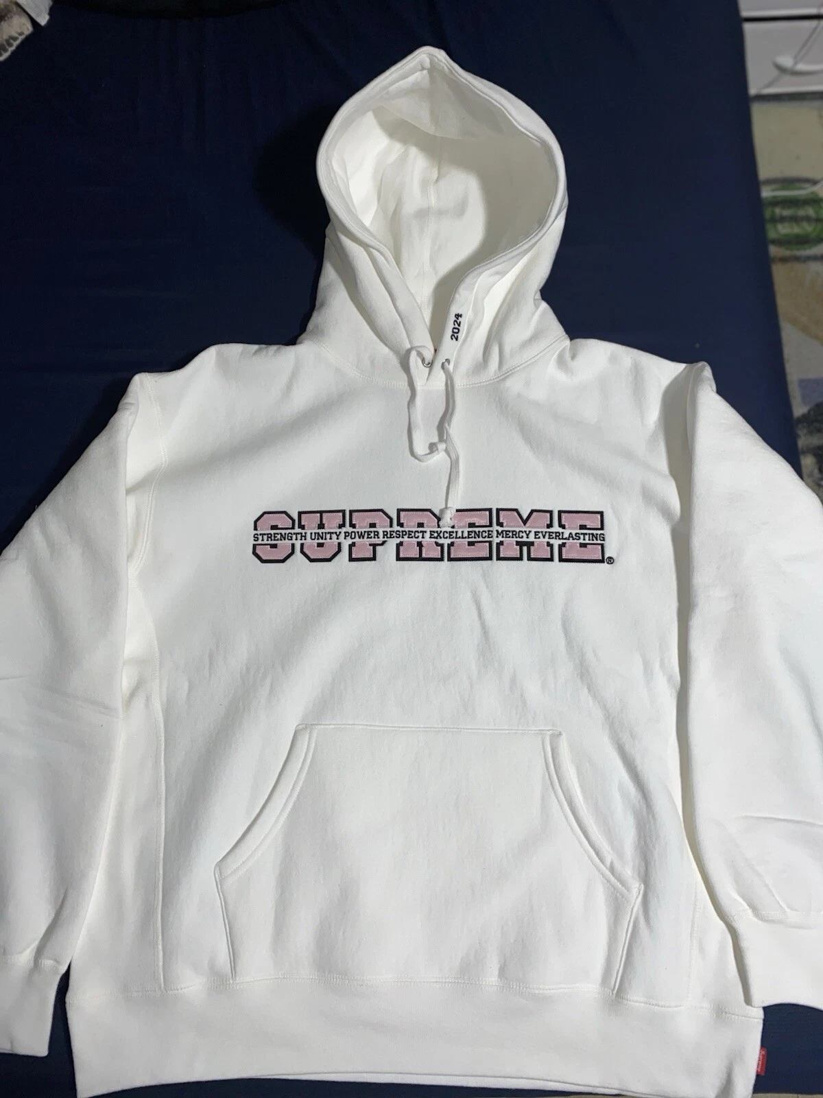 Sweat à capuche Supreme Acronyme Blanc L