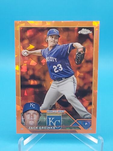 Zack Greinke 2023 Topps Chrome Sapphire #420 Orange SP 8/25 - Kansas City Royals