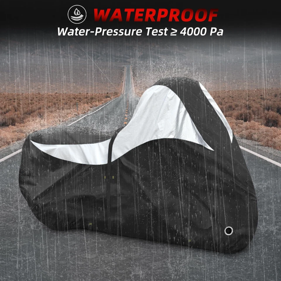 Funda Moto 600D, Resistente Impermeable Fundas Moto Almacenamiento Exterior Foto 4 de 4