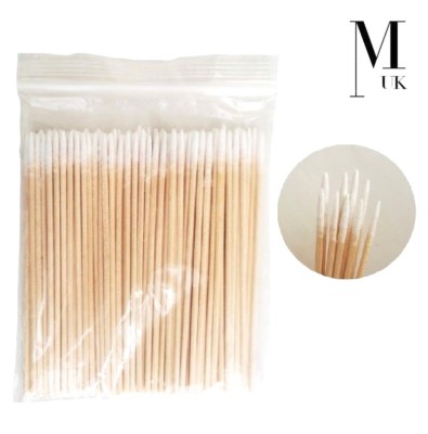 Micro Pinsel Holz Wattestäbchen SPMU Make up Applikatoren - Extra fein 10CM
