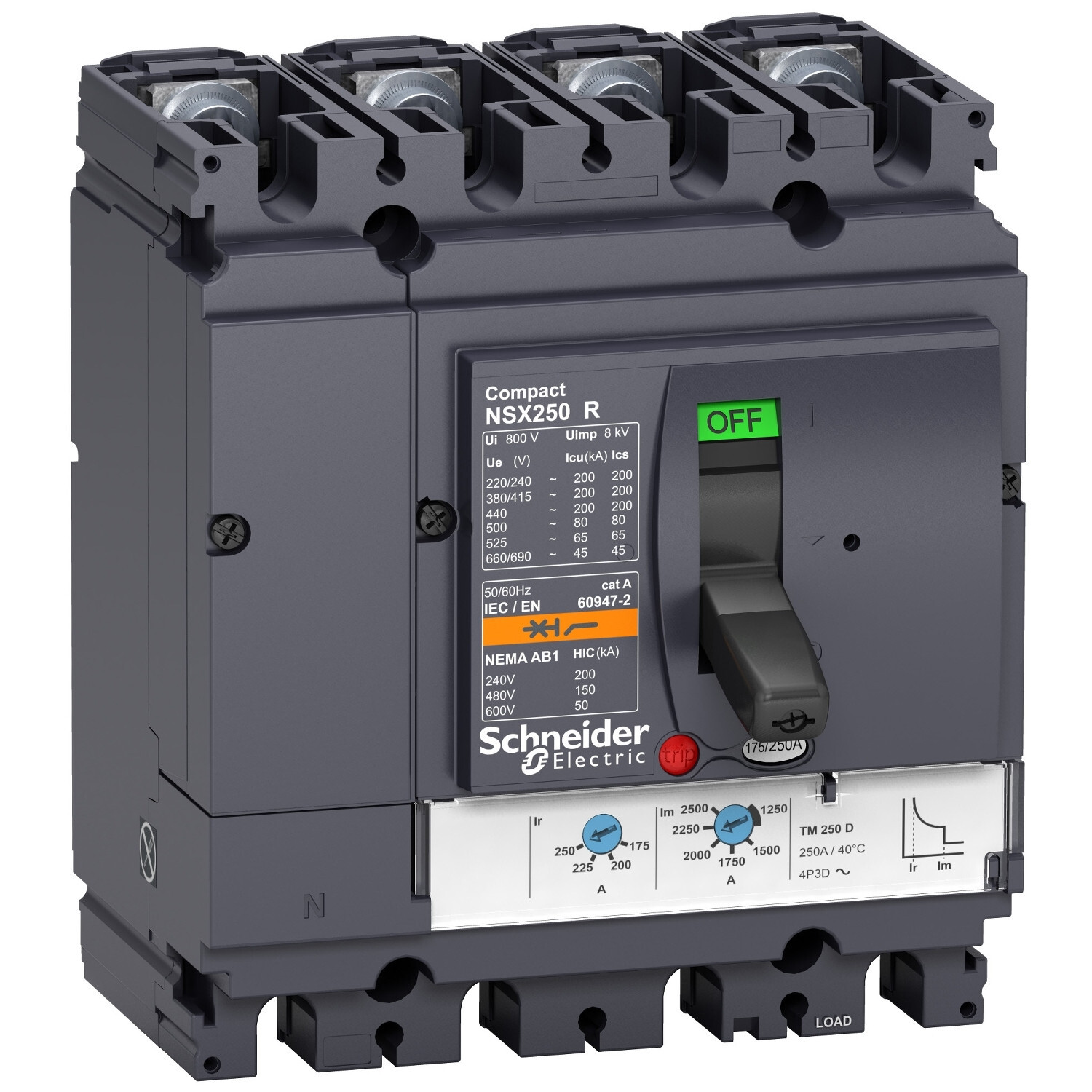 Disjoncteur NSX100R pour éviter les coupures de courant sur installation tétrapolaire 100 A