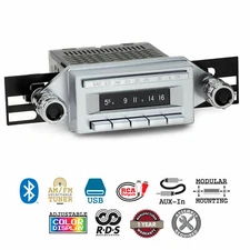 1958-65 Buick Chevrolet Studebaker Wonder Bar 3 Radio AM FM Bluetooth USB Stereo