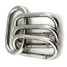 1/4 Inch  4PCS Heavy Duty Carabiner Clip 2.36" Spring Snap Hooks Spring Clips