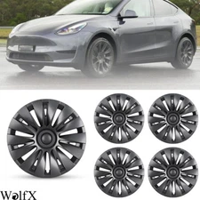 19'' Hubcap For 2020-2024 Tesla Model Y Wheel Cover Full Wheel Trim Hubcaps